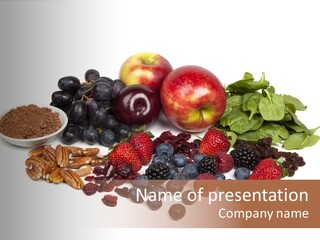 Diet Blueberry Cranberry PowerPoint Template