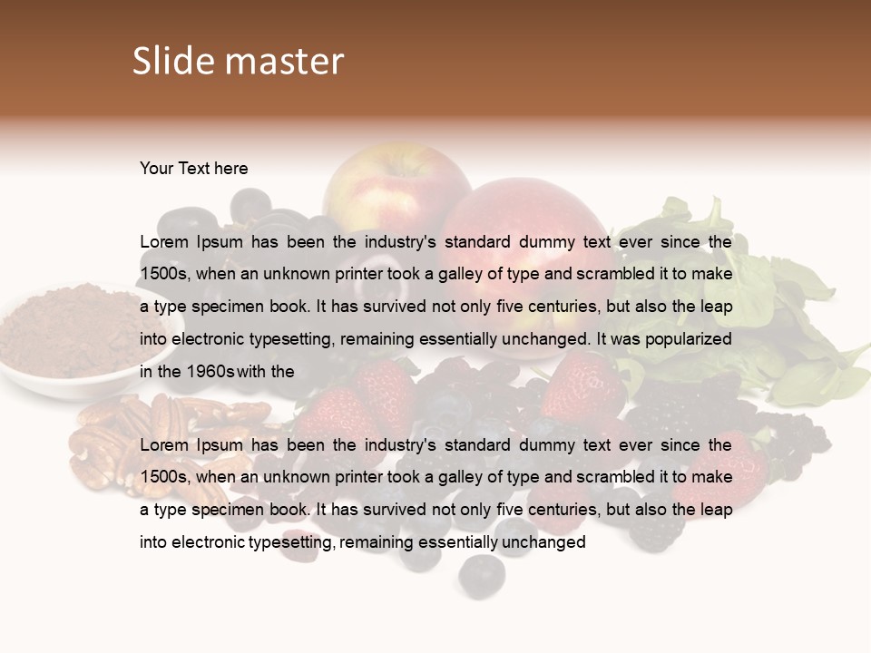 Diet Blueberry Cranberry PowerPoint Template