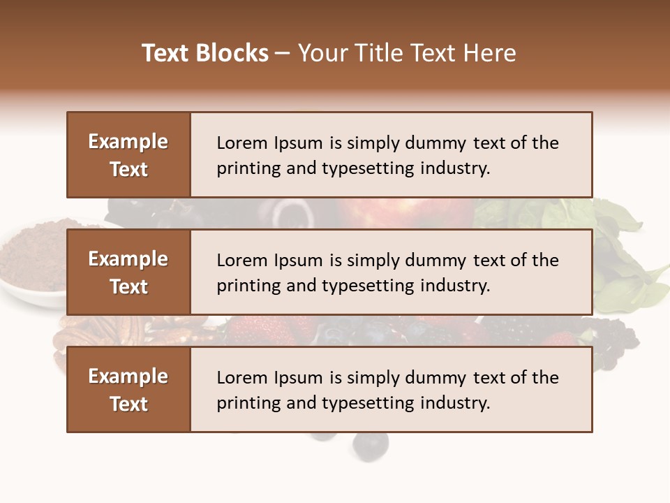 Diet Blueberry Cranberry PowerPoint Template