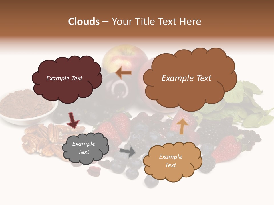 Diet Blueberry Cranberry PowerPoint Template