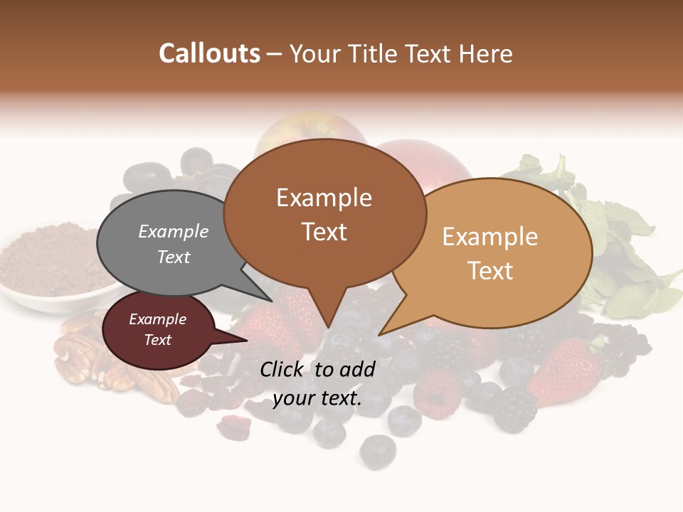 Diet Blueberry Cranberry PowerPoint Template