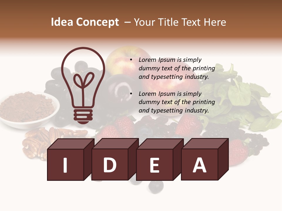 Diet Blueberry Cranberry PowerPoint Template
