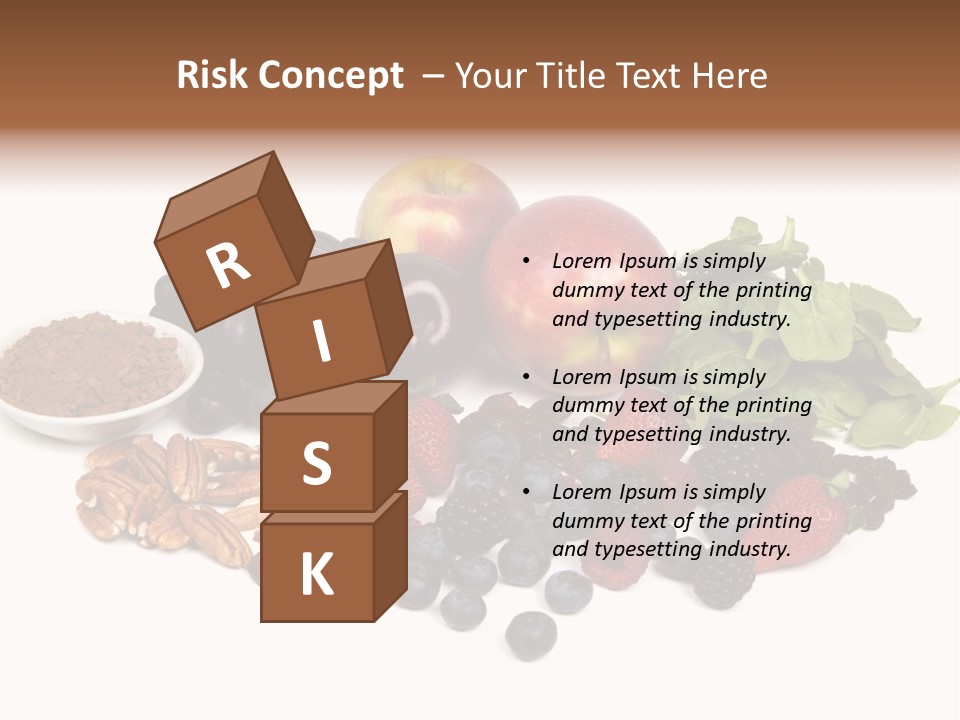 Diet Blueberry Cranberry PowerPoint Template