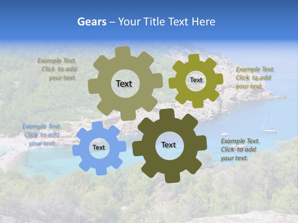 Desk Working College Student PowerPoint Template