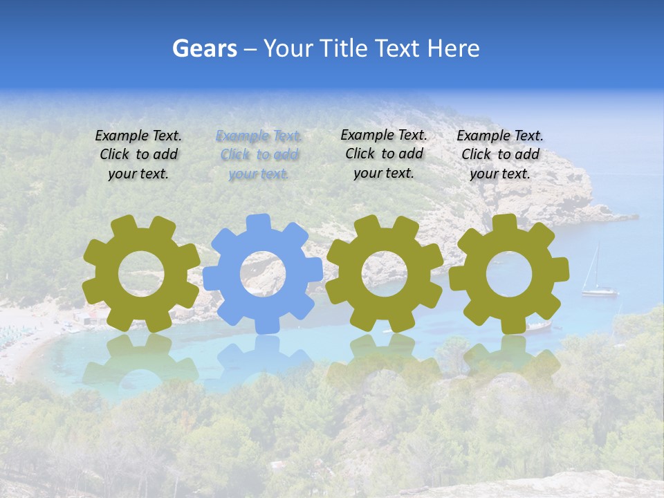 Desk Working College Student PowerPoint Template