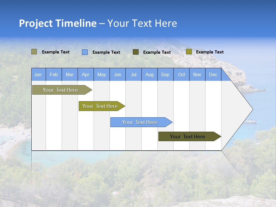 Desk Working College Student PowerPoint Template