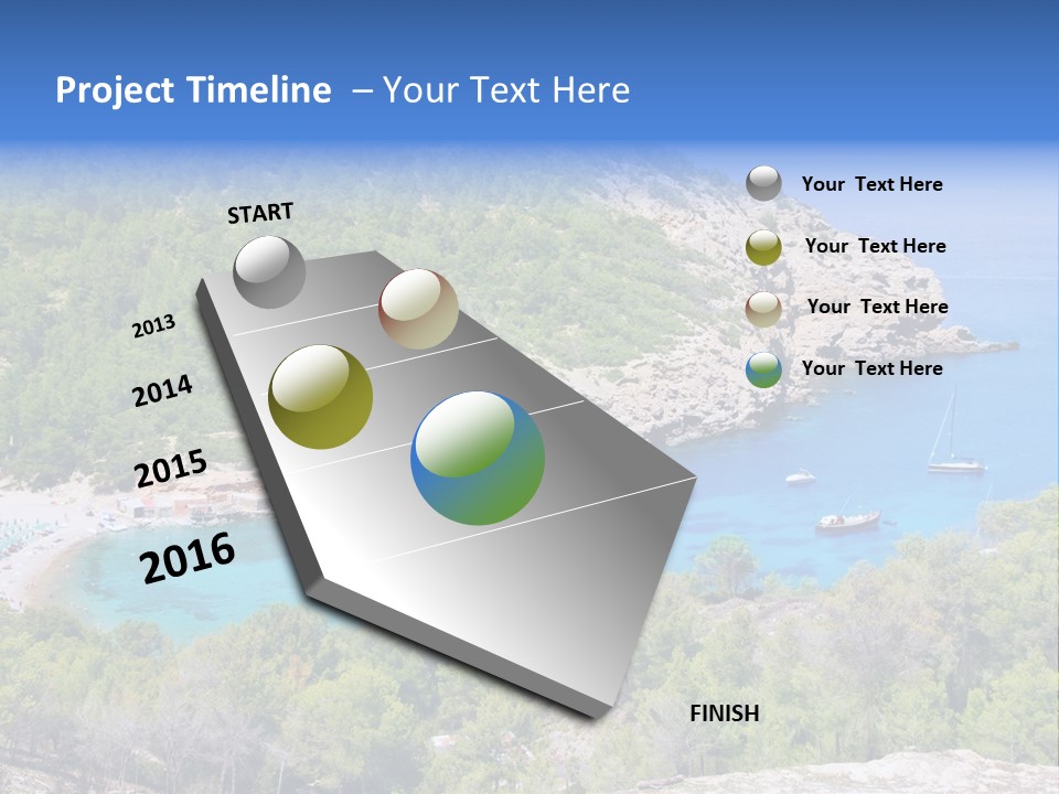Desk Working College Student PowerPoint Template
