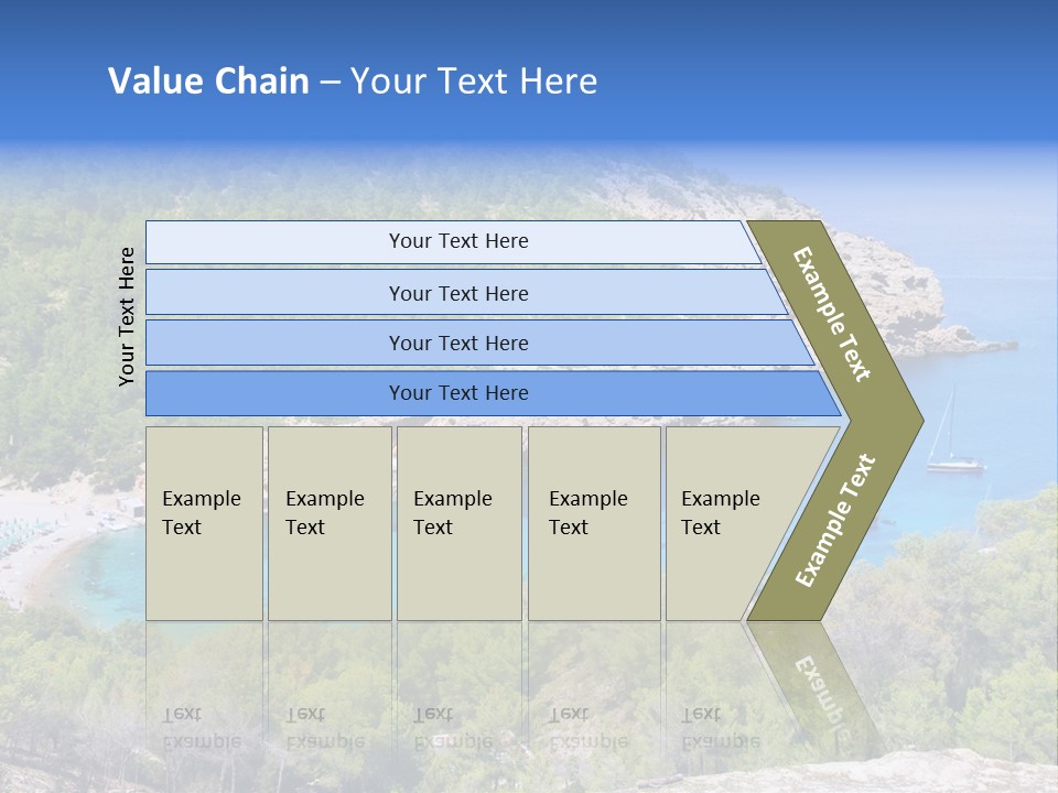 Desk Working College Student PowerPoint Template
