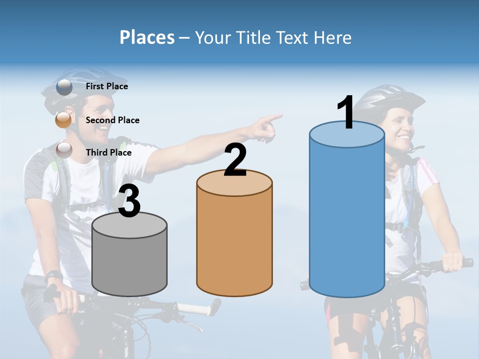 Couple Bike Laughing PowerPoint Template