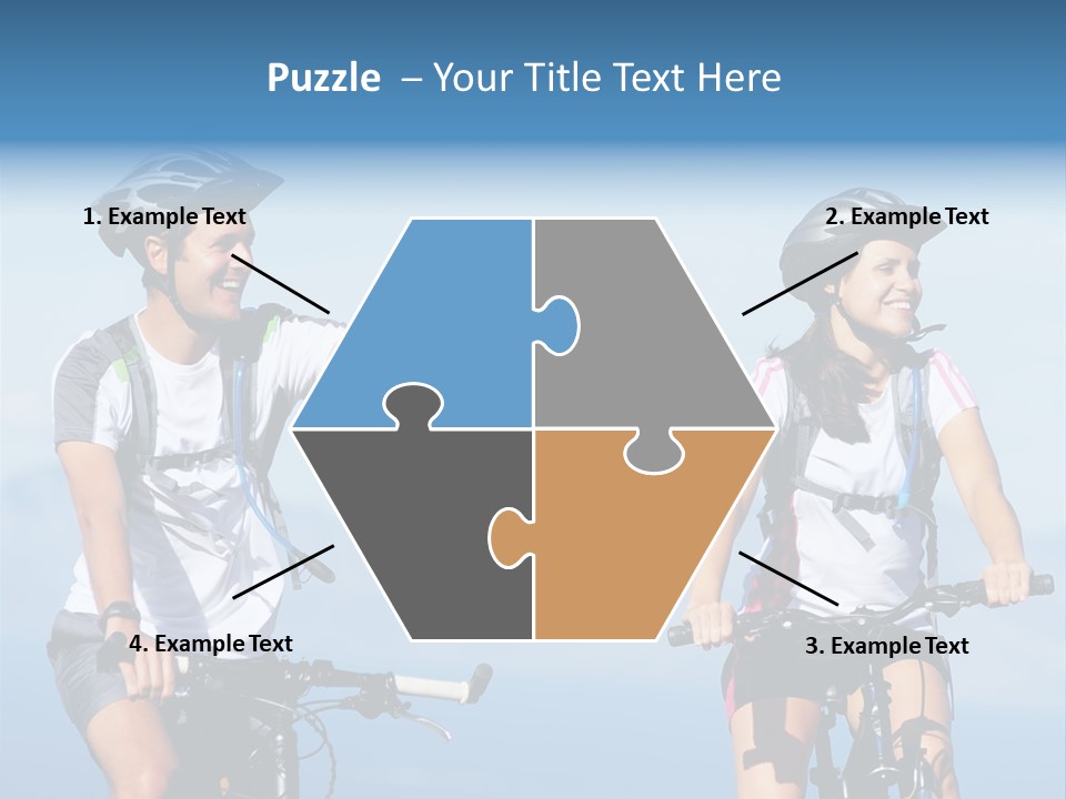 Couple Bike Laughing PowerPoint Template