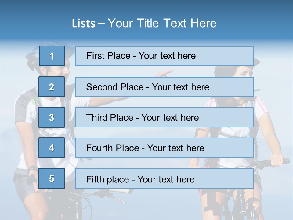 Couple Bike Laughing PowerPoint Template