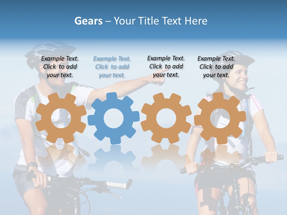 Couple Bike Laughing PowerPoint Template