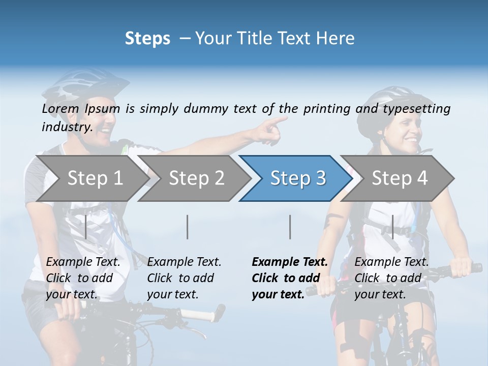 Couple Bike Laughing PowerPoint Template