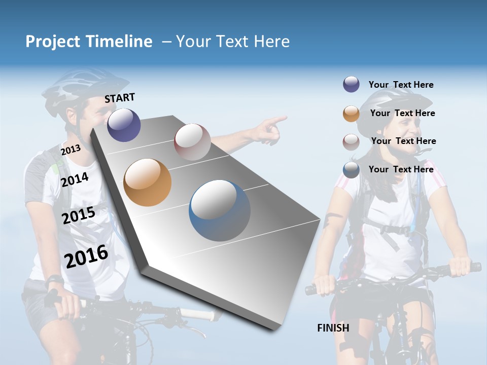 Couple Bike Laughing PowerPoint Template