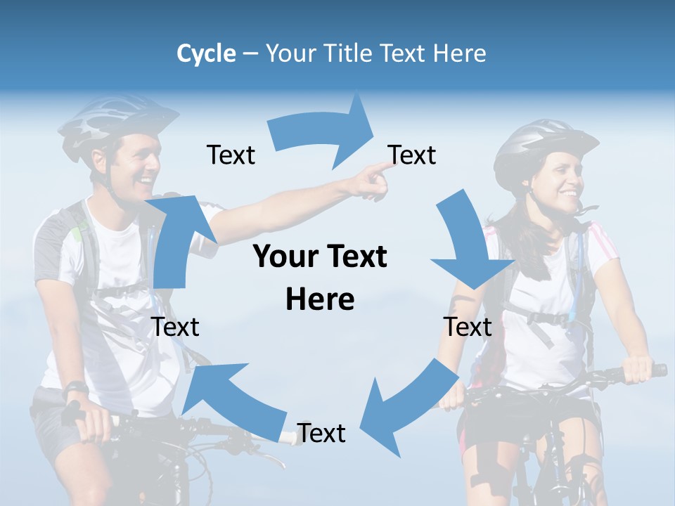 Couple Bike Laughing PowerPoint Template
