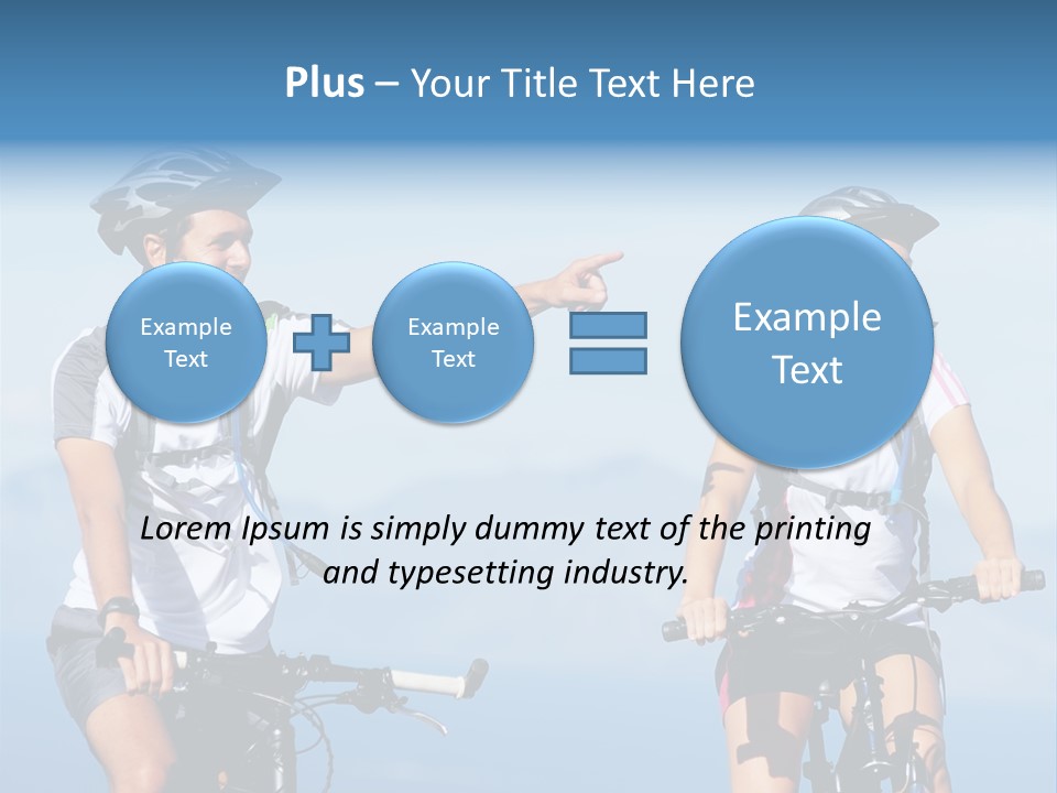 Couple Bike Laughing PowerPoint Template