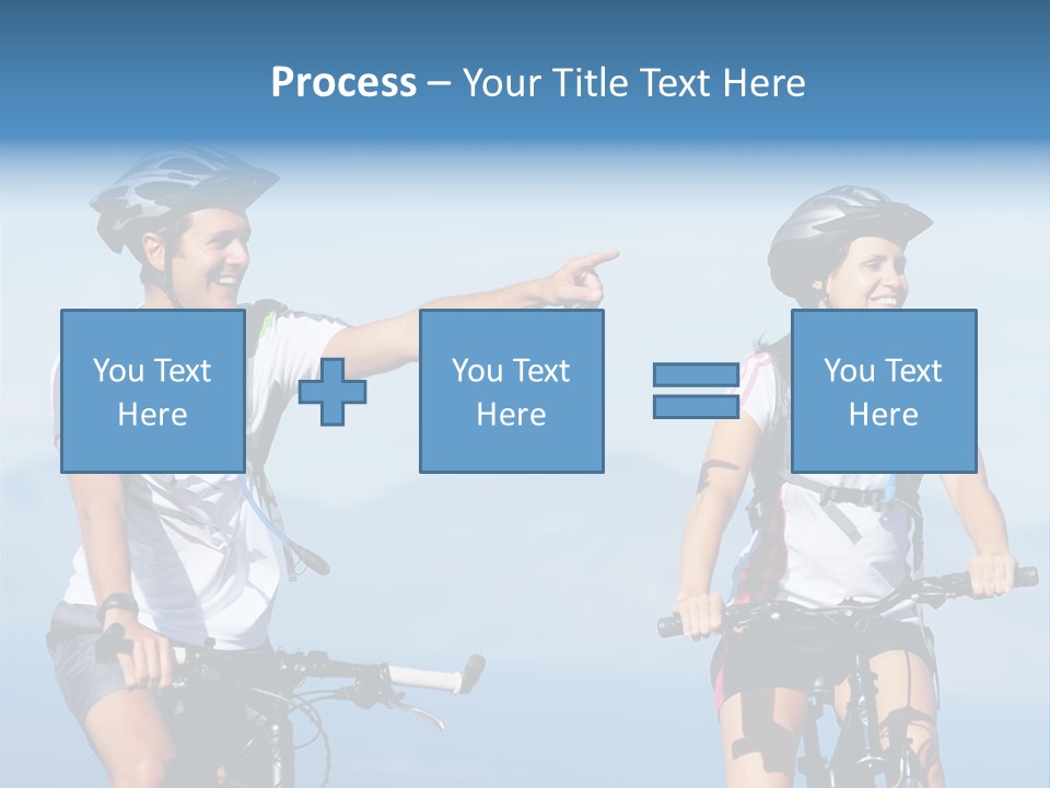 Couple Bike Laughing PowerPoint Template