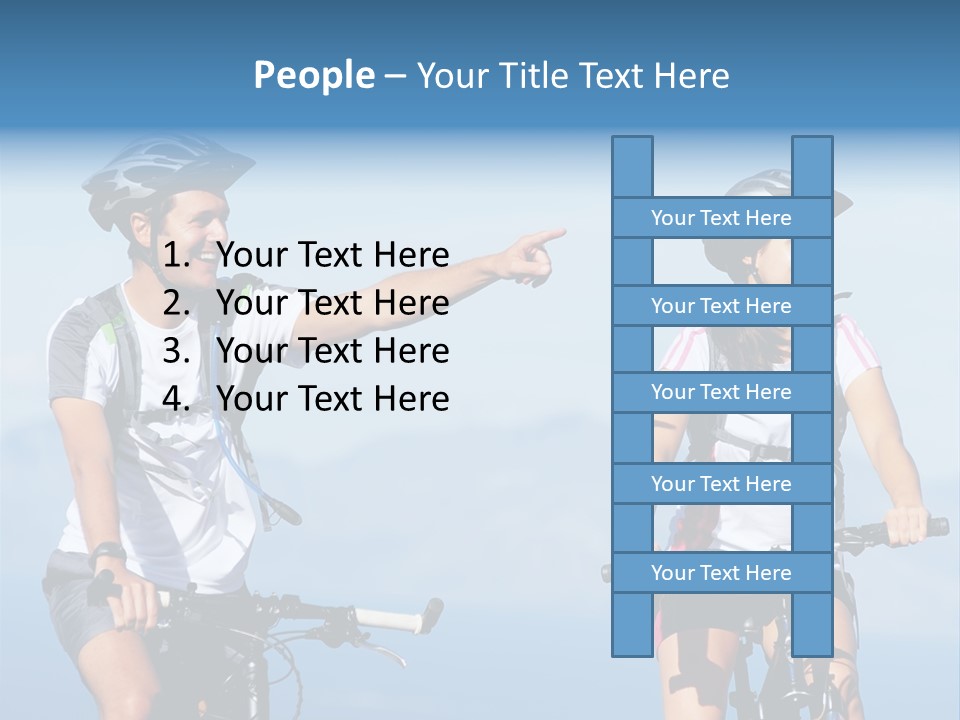 Couple Bike Laughing PowerPoint Template