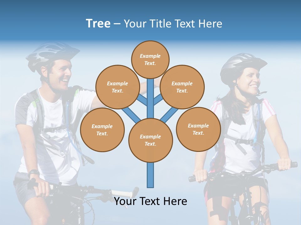 Couple Bike Laughing PowerPoint Template