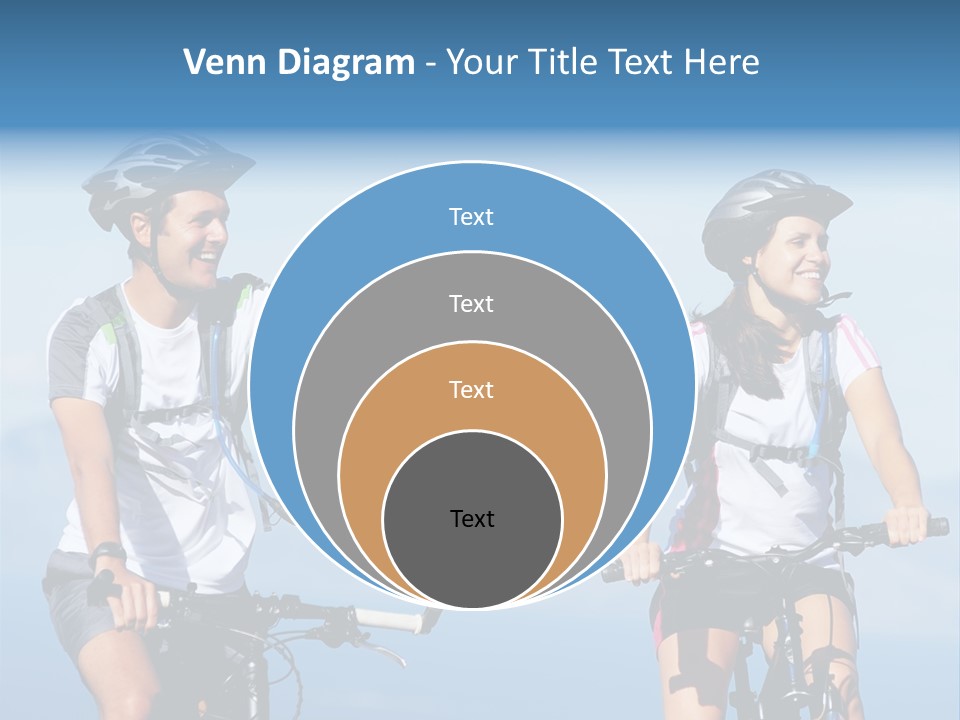 Couple Bike Laughing PowerPoint Template