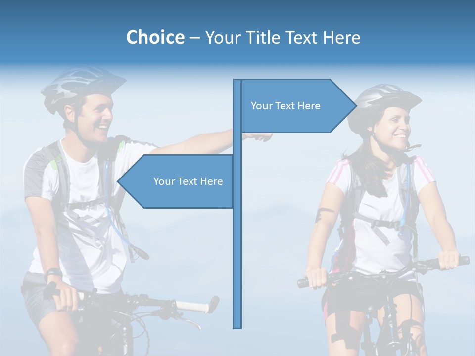 Couple Bike Laughing PowerPoint Template