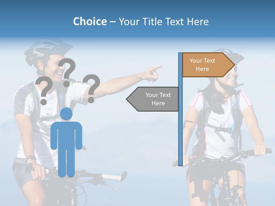 Couple Bike Laughing PowerPoint Template