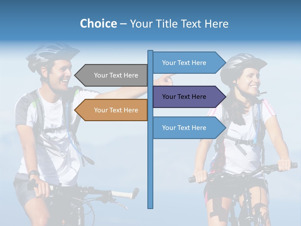 Couple Bike Laughing PowerPoint Template
