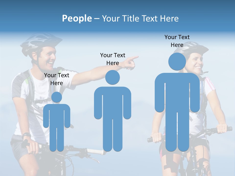 Couple Bike Laughing PowerPoint Template