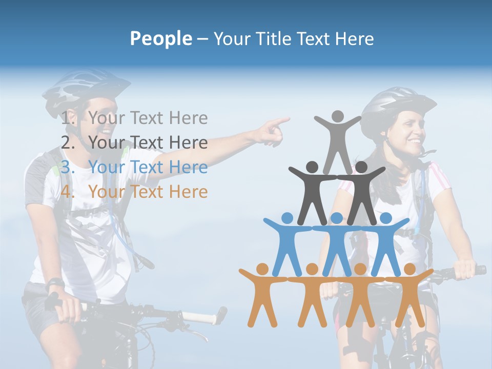 Couple Bike Laughing PowerPoint Template