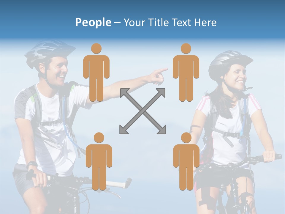 Couple Bike Laughing PowerPoint Template