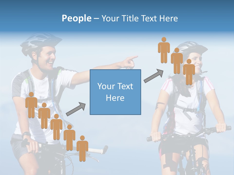 Couple Bike Laughing PowerPoint Template