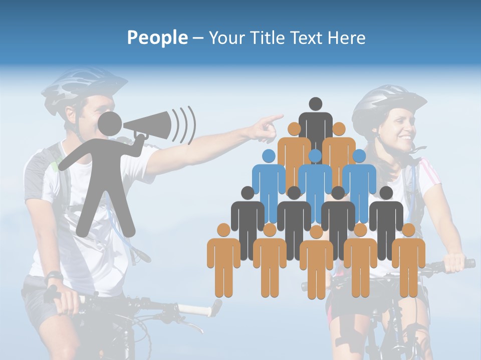 Couple Bike Laughing PowerPoint Template