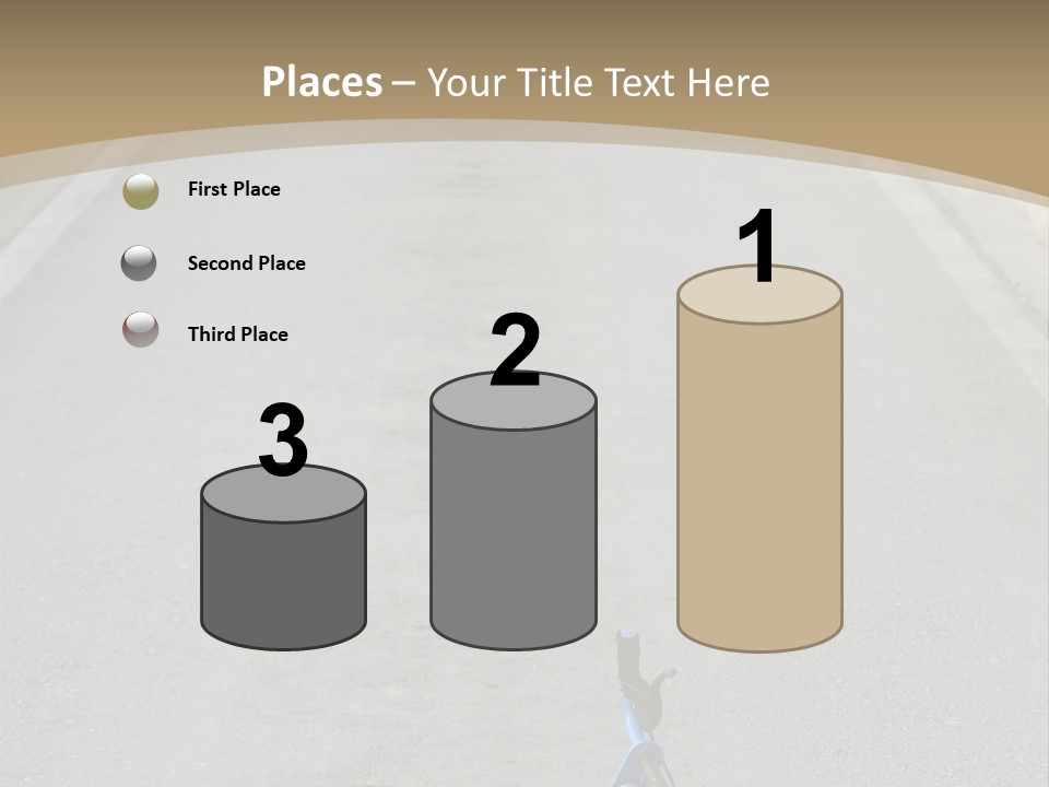 Asphalt Bicycle Fall PowerPoint Template