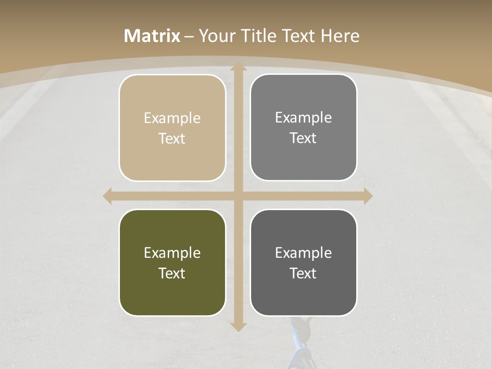 Asphalt Bicycle Fall PowerPoint Template