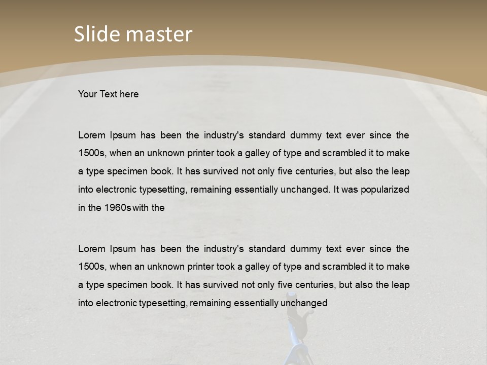 Asphalt Bicycle Fall PowerPoint Template