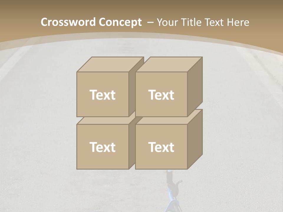 Asphalt Bicycle Fall PowerPoint Template