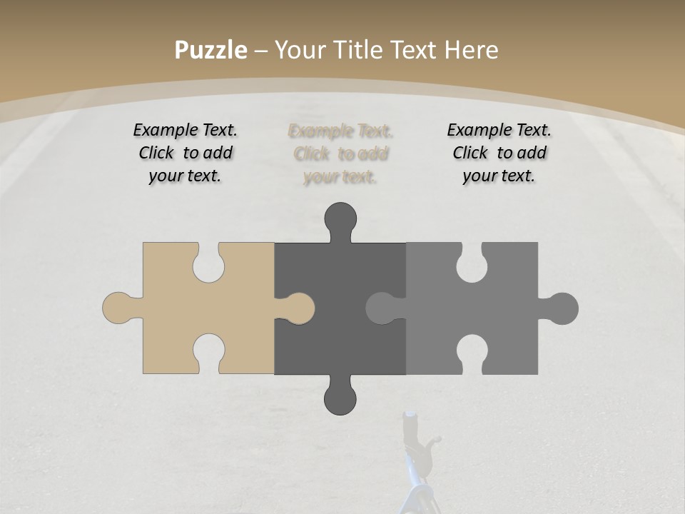 Asphalt Bicycle Fall PowerPoint Template