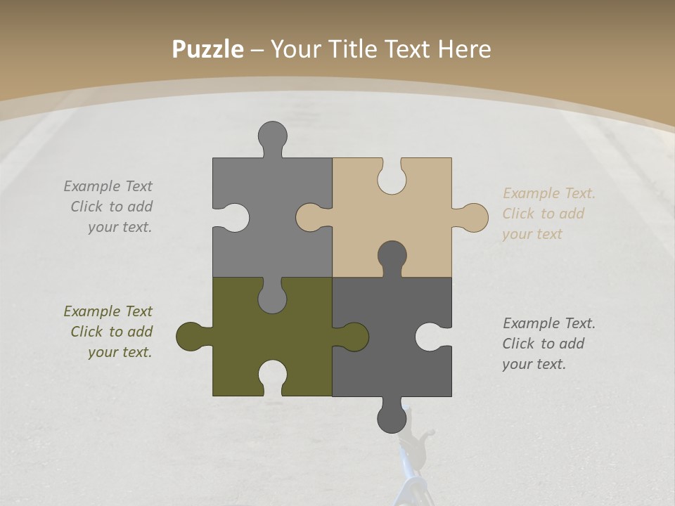 Asphalt Bicycle Fall PowerPoint Template