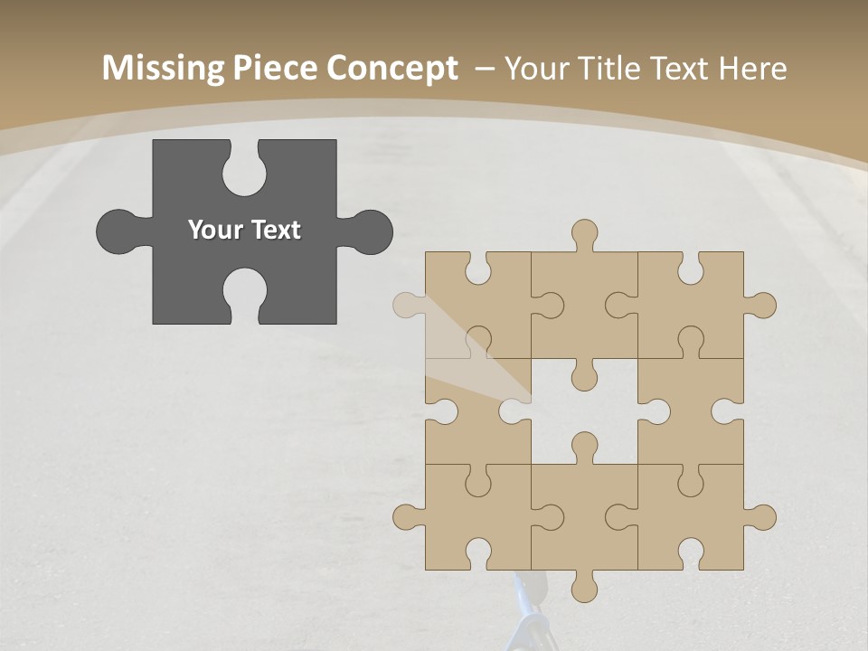 Asphalt Bicycle Fall PowerPoint Template