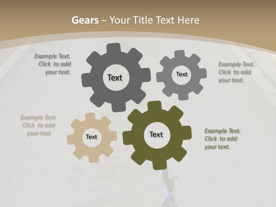 Asphalt Bicycle Fall PowerPoint Template