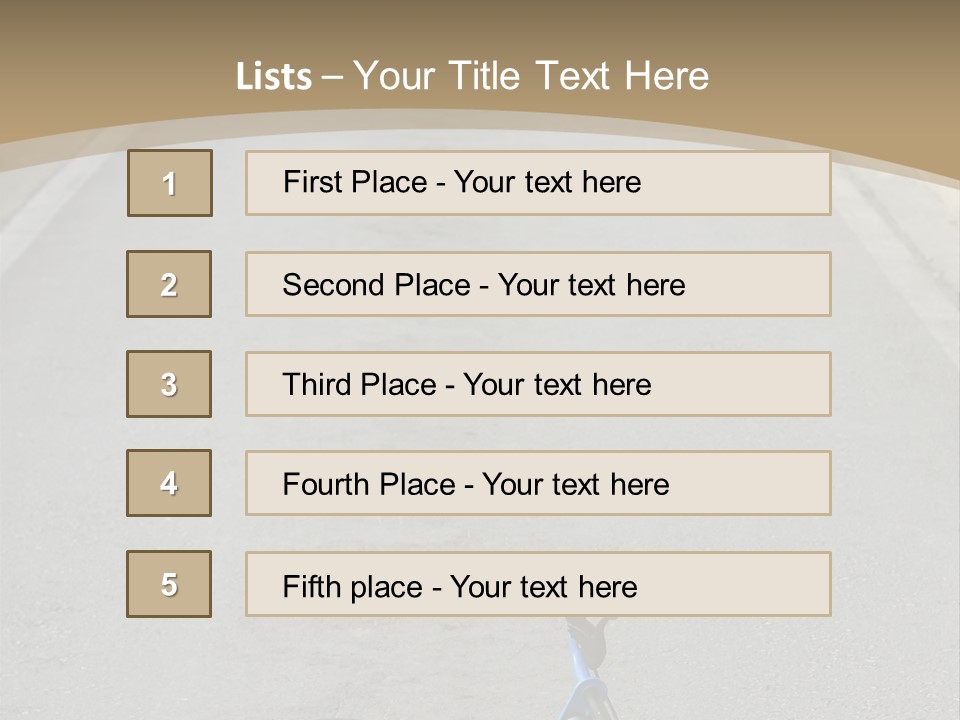 Asphalt Bicycle Fall PowerPoint Template
