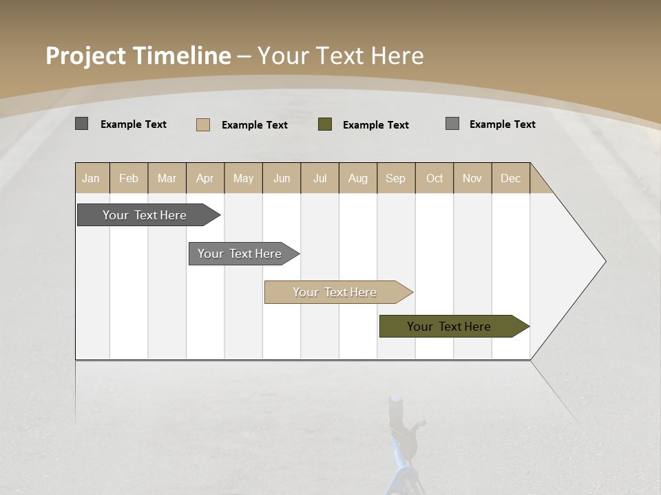 Asphalt Bicycle Fall PowerPoint Template