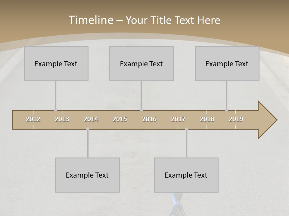 Asphalt Bicycle Fall PowerPoint Template