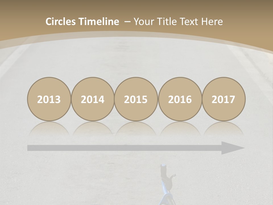 Asphalt Bicycle Fall PowerPoint Template