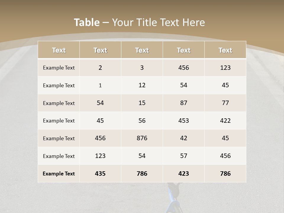 Asphalt Bicycle Fall PowerPoint Template
