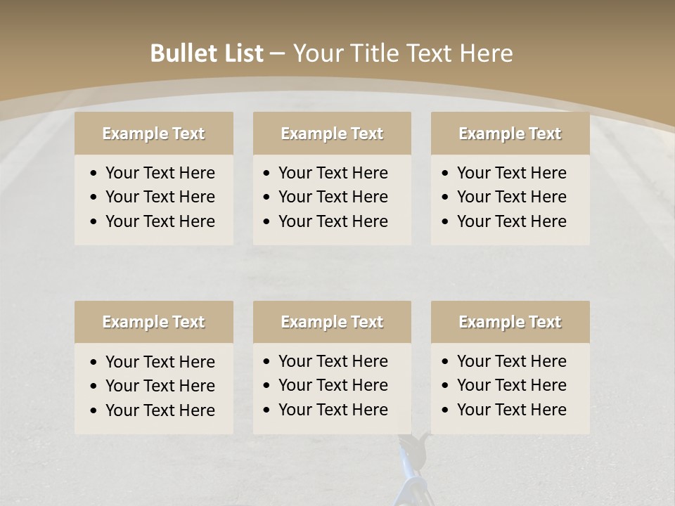 Asphalt Bicycle Fall PowerPoint Template