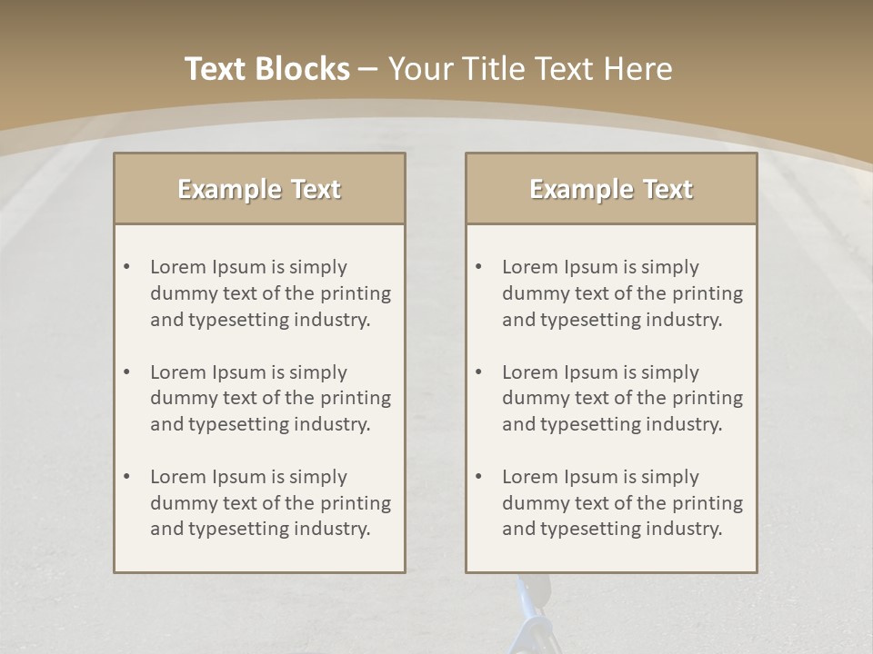 Asphalt Bicycle Fall PowerPoint Template