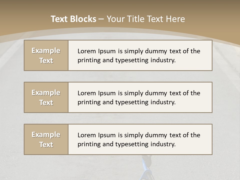 Asphalt Bicycle Fall PowerPoint Template