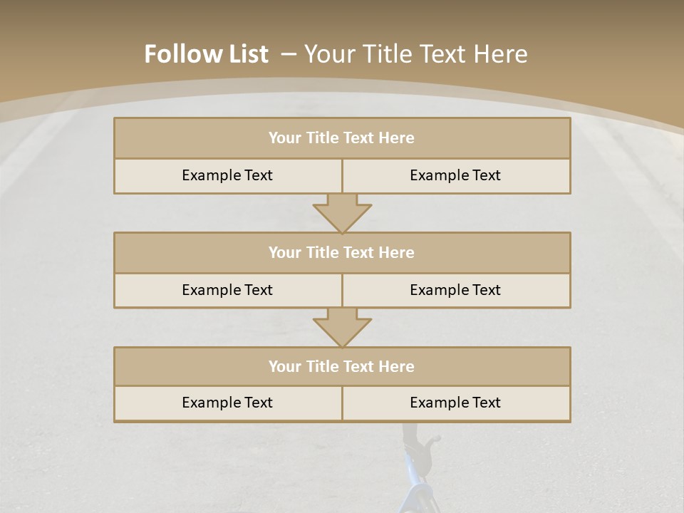 Asphalt Bicycle Fall PowerPoint Template