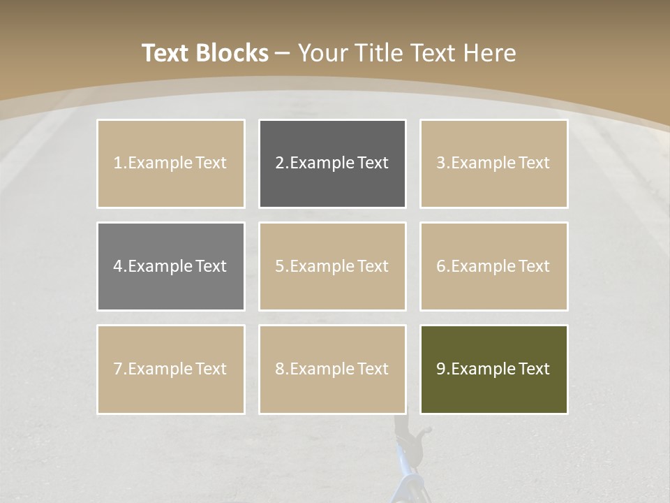 Asphalt Bicycle Fall PowerPoint Template